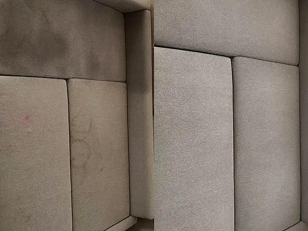 Upholstery before and after cleaning - result 10