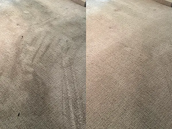 Carpet before and after cleaning - result 11