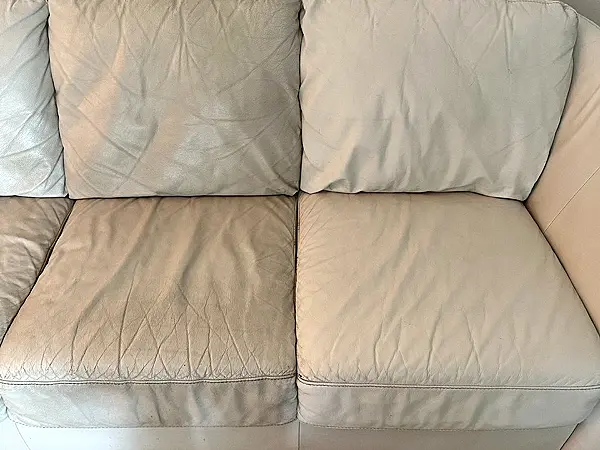 Upholstery before and after cleaning - result 7