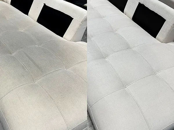 Upholstery before and after cleaning - result 1