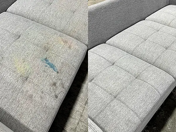 Upholstery before and after cleaning - result 5