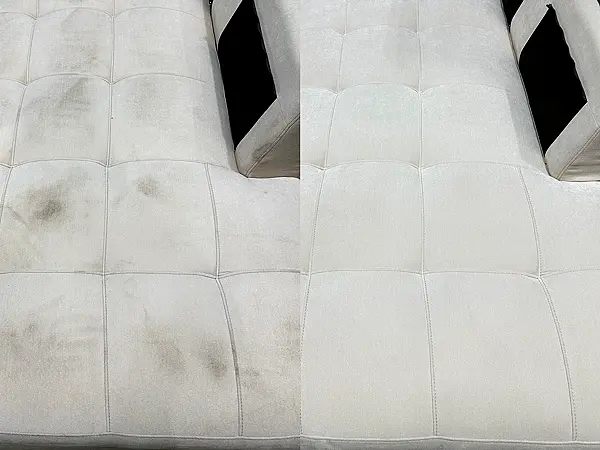 Upholstery before and after cleaning - result 4