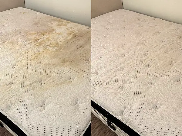 Mattress before and after cleaning - result 3